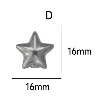 Aretes Estrella Acero Titanio