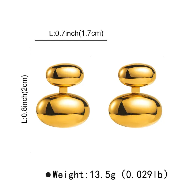 Aretes Dorados Acero Inoxidable