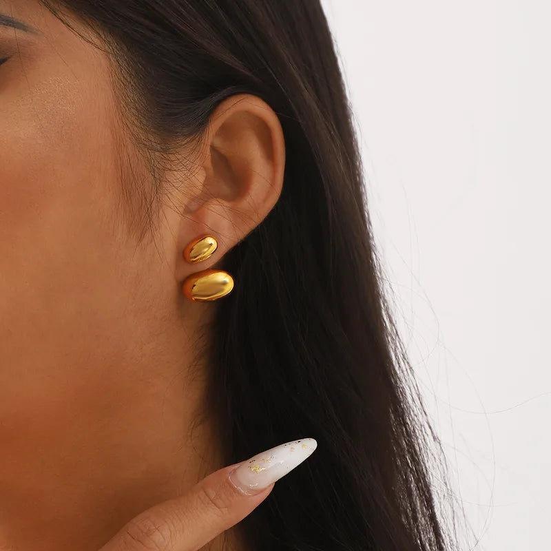 Aretes Dorados Acero Inoxidable