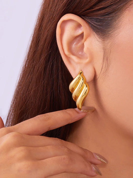 Aretes Dorados Acero Inoxidable