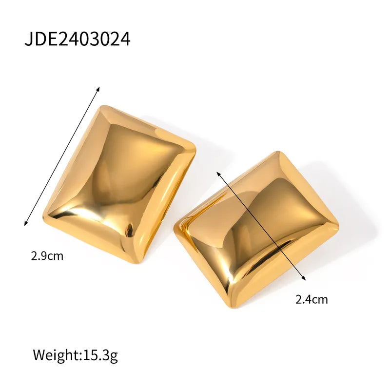 Aretes Rectángulo Acero Inoxidable