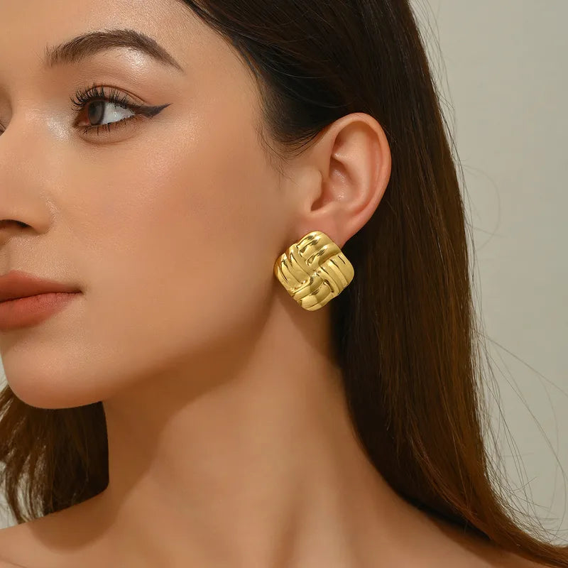 Aretes Cuadrado Acero Inoxidable