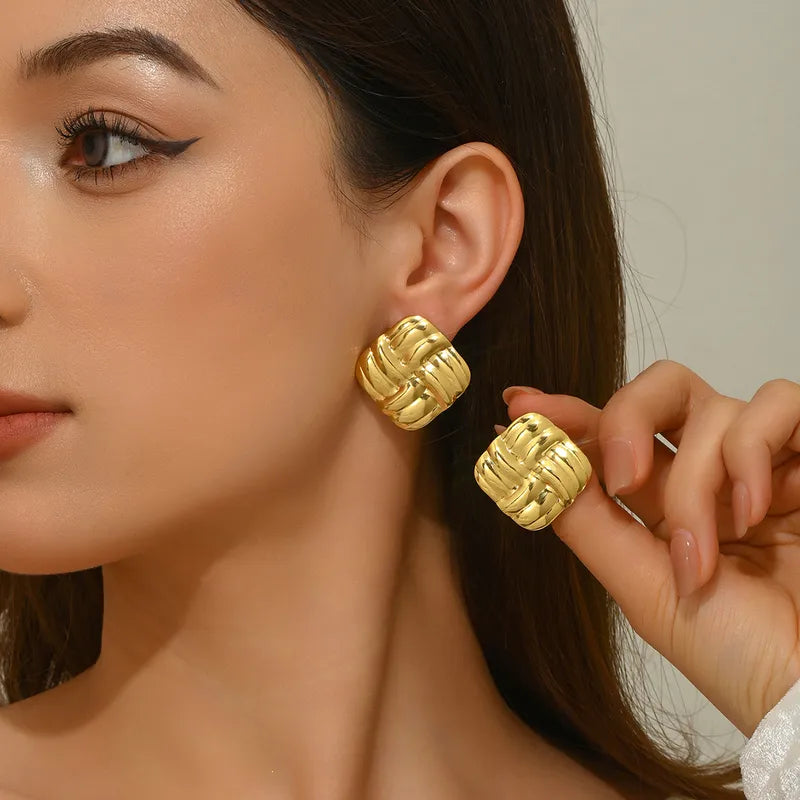 Aretes Cuadrado Acero Inoxidable