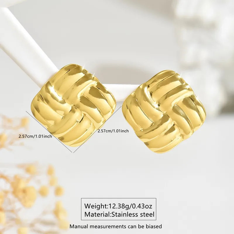 Aretes Cuadrado Acero Inoxidable