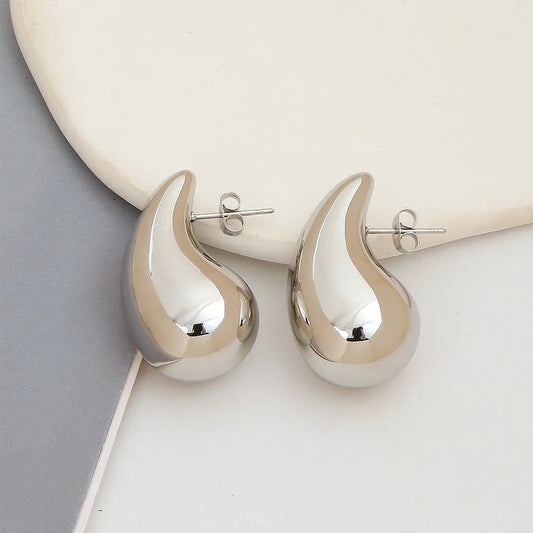 Aretes Gota Acero Inoxidable