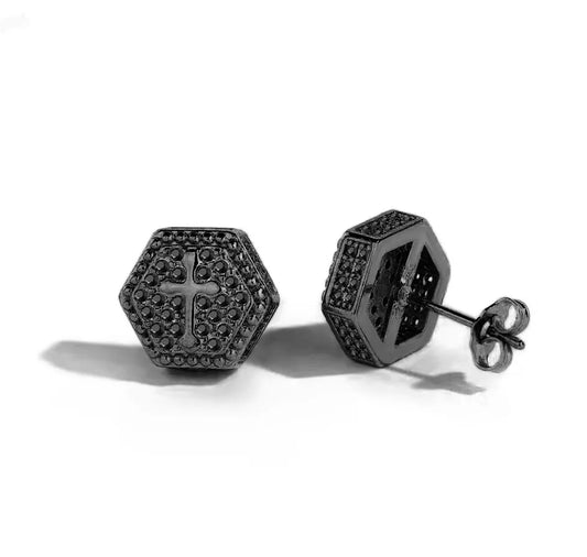 Aretes Cruz Negro