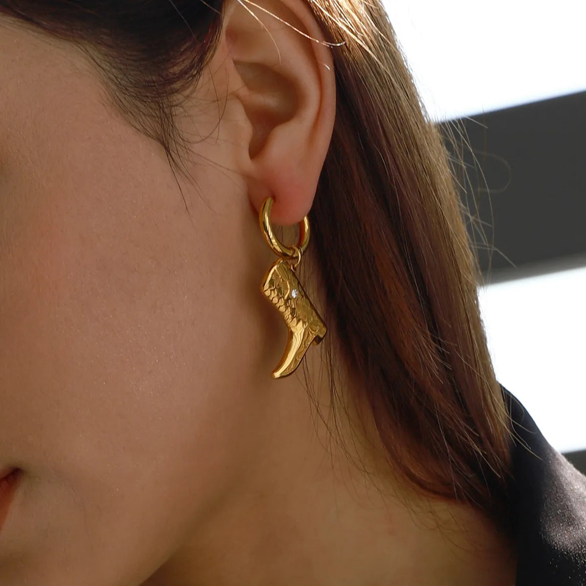 Aretes  Botas Acero Inoxidable