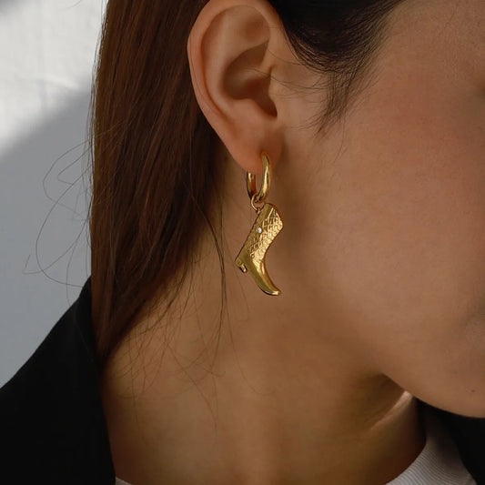 Aretes  Botas Acero Inoxidable