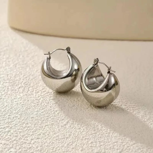 Aretes Retro Acero Inoxidable