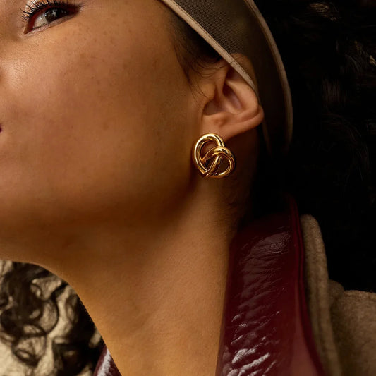 Aretes Enlazados Acero Inoxidable