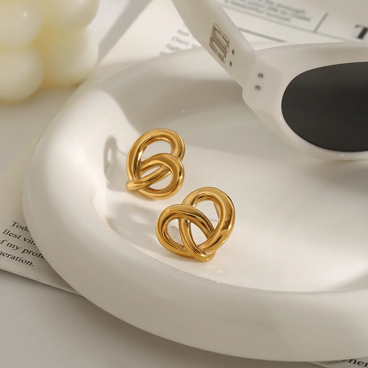 Aretes Enlazados Acero Inoxidable