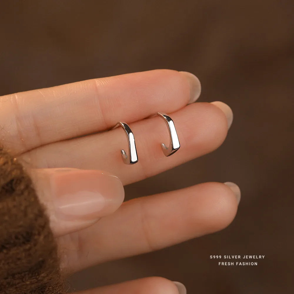 Arracadas Pequeñas Plata 999