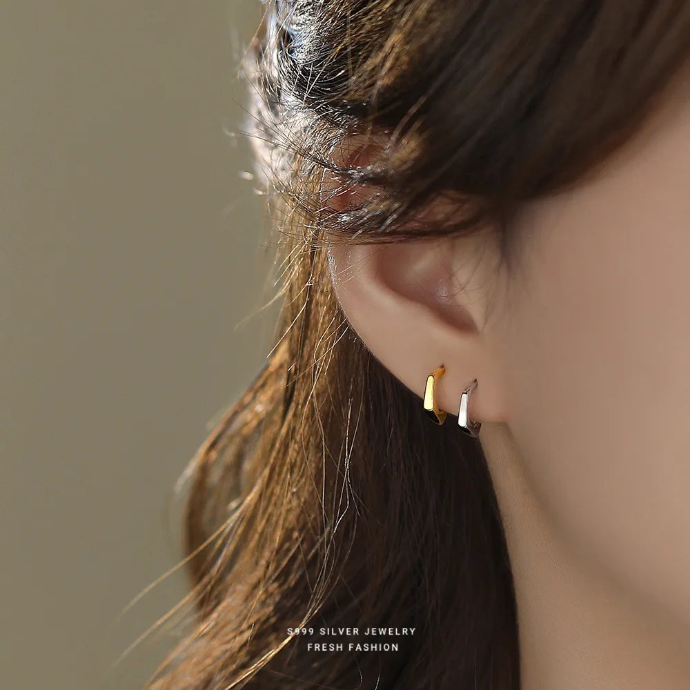 Arracadas Pequeñas Doradas Plata 999