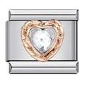 Charm Italiano Corazón Acero Inoxidable