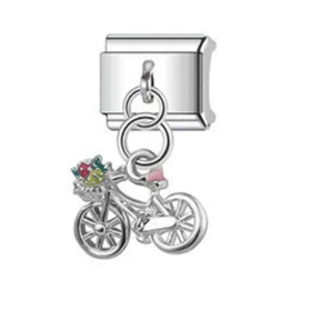 Charm Italiano Bicicleta Acero Inoxidable