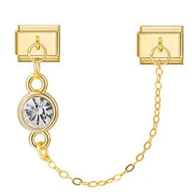 Charm Doble Italiano  Acero Inoxidable