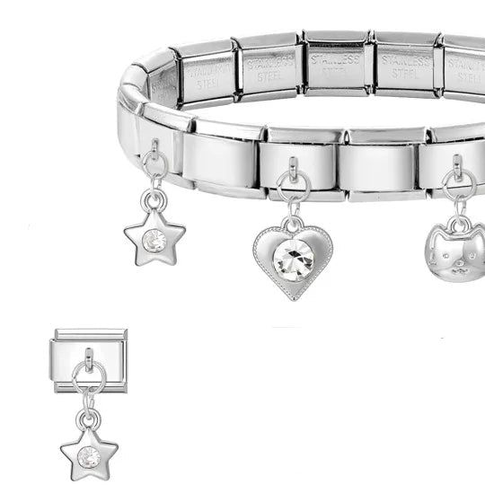 Charm Italiano Estrella Acero Inoxidable