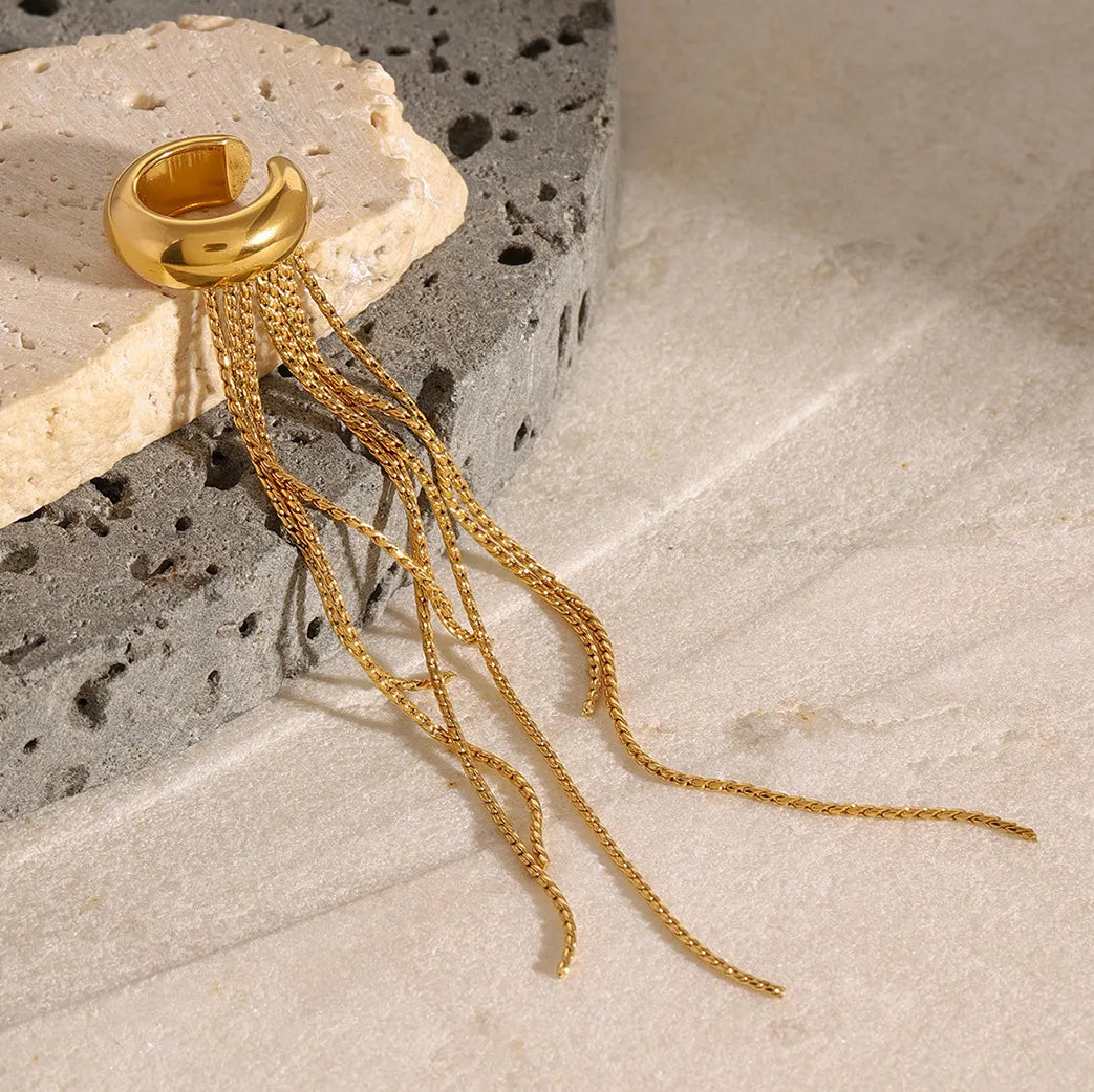 Earcuff Dorado Acero Inoxidable