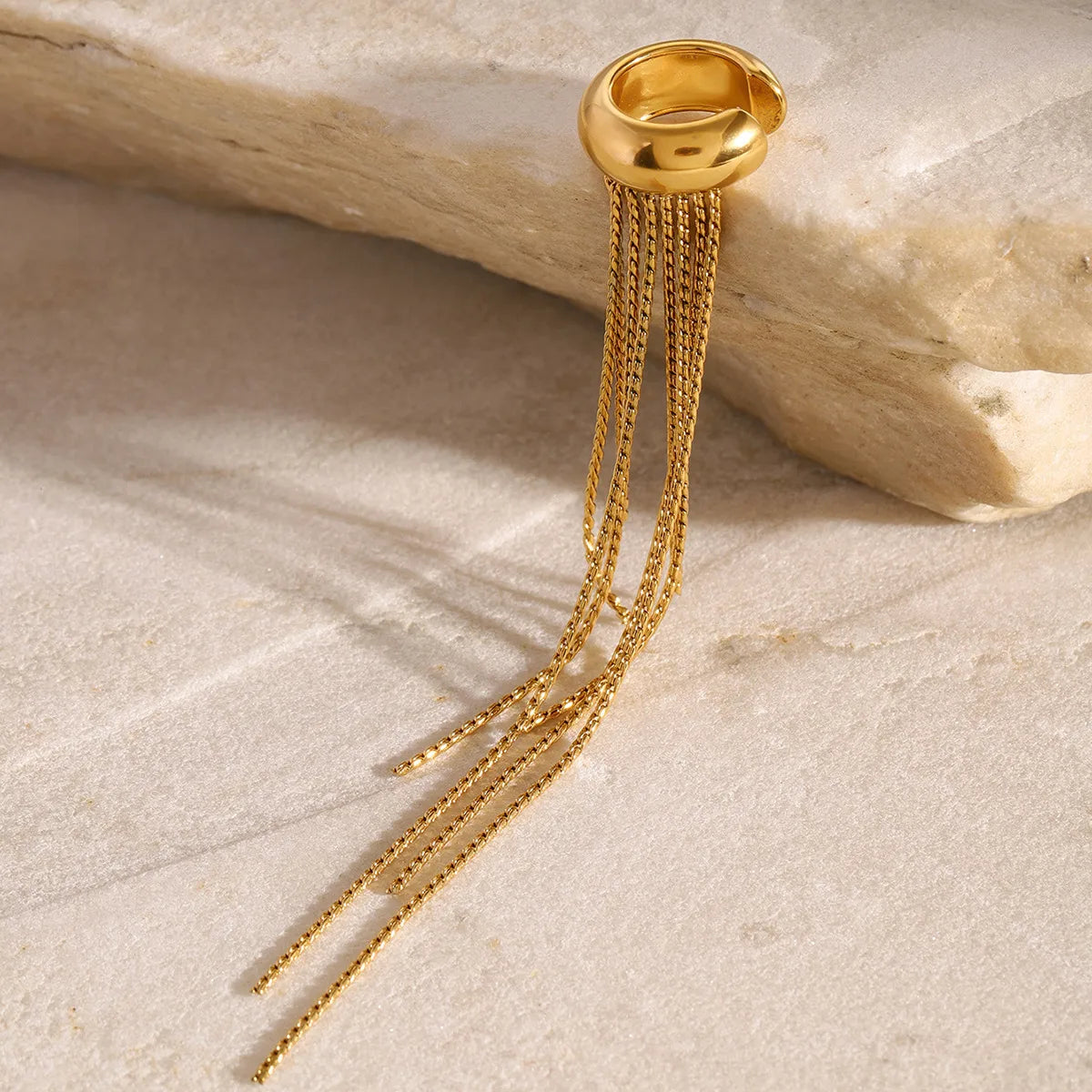 Earcuff Dorado Acero Inoxidable