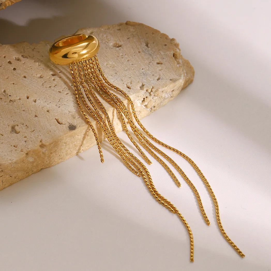 Earcuff Dorado Acero Inoxidable