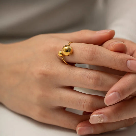 Anillo Bolas Acero Inoxidable