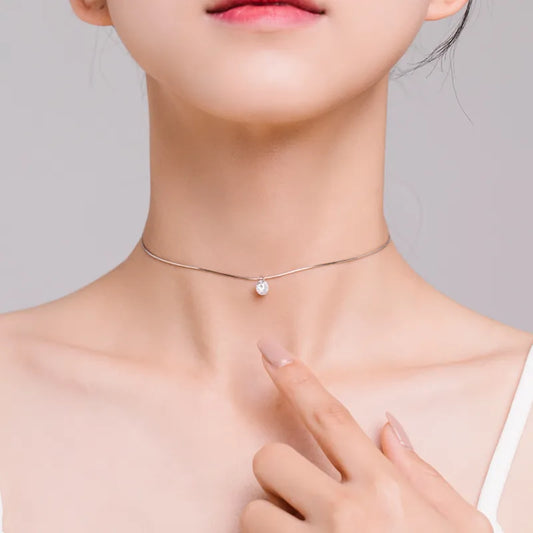 Collar Elegante Plata De Ley 925