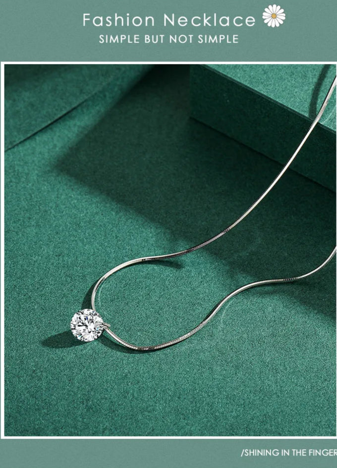 Collar Elegante Plata De Ley 925