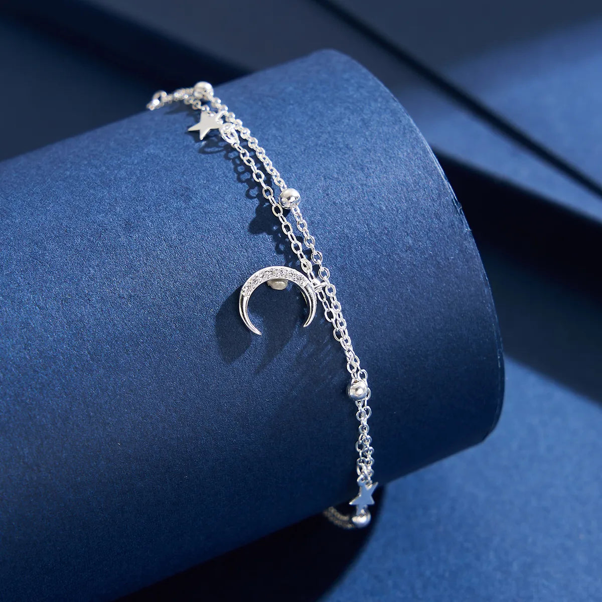 Pulsera Estrella Luna Plata 925