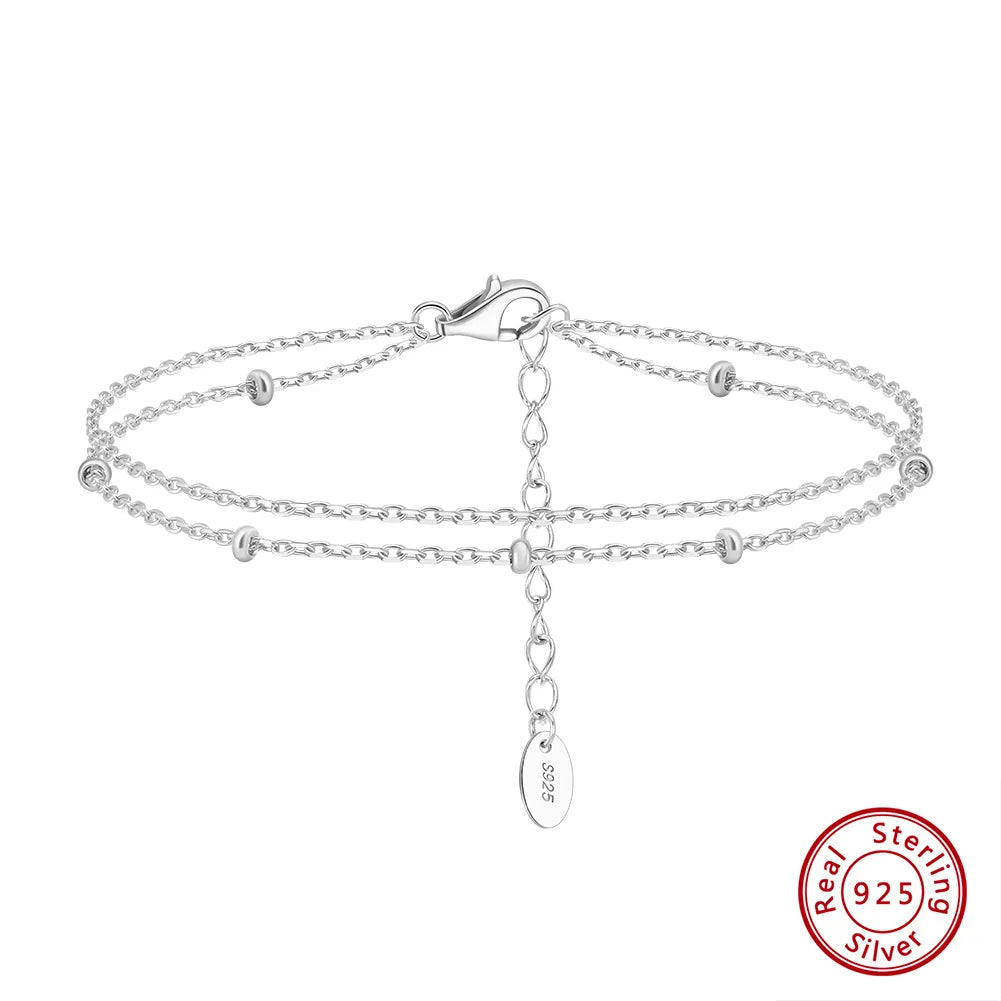 Pulsera Doble Delgada Plata 925