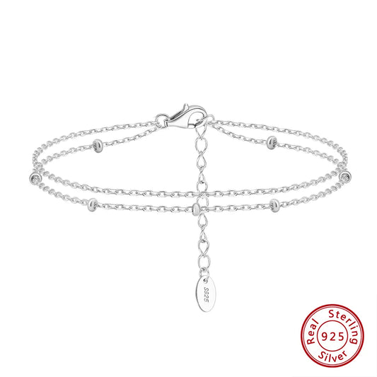 Pulsera Doble Delgada Plata 925