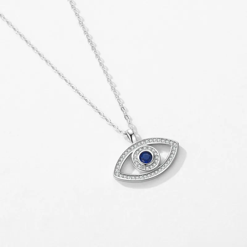 Collar Ojo Del Diablo Circón Plata De Ley 925