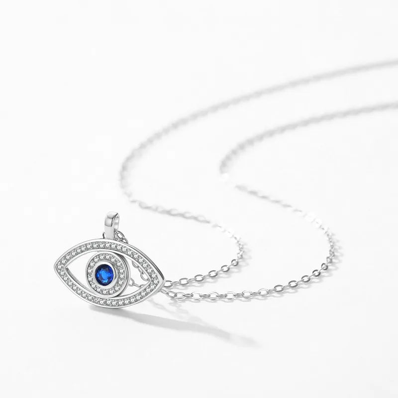 Collar Ojo Del Diablo Circón Plata De Ley 925