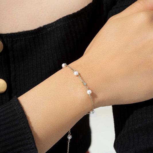 Pulsera Perlas Plata De Ley 925
