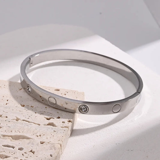 Pulsera Rígida Círculo Acero Inoxidable
