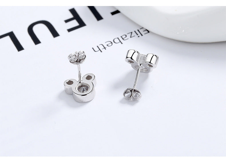 Aretes Dibujo Animado Plata De Ley Circón