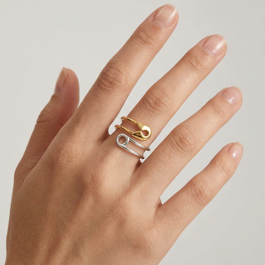 Anillo Segurito Bicolor Acero Inoxidable