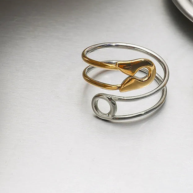 Anillo Segurito Bicolor Acero Inoxidable