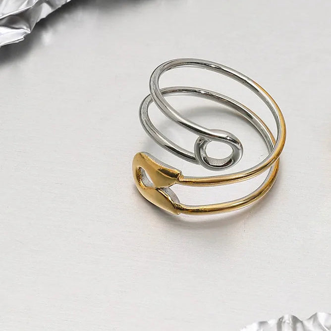 Anillo Segurito Bicolor Acero Inoxidable
