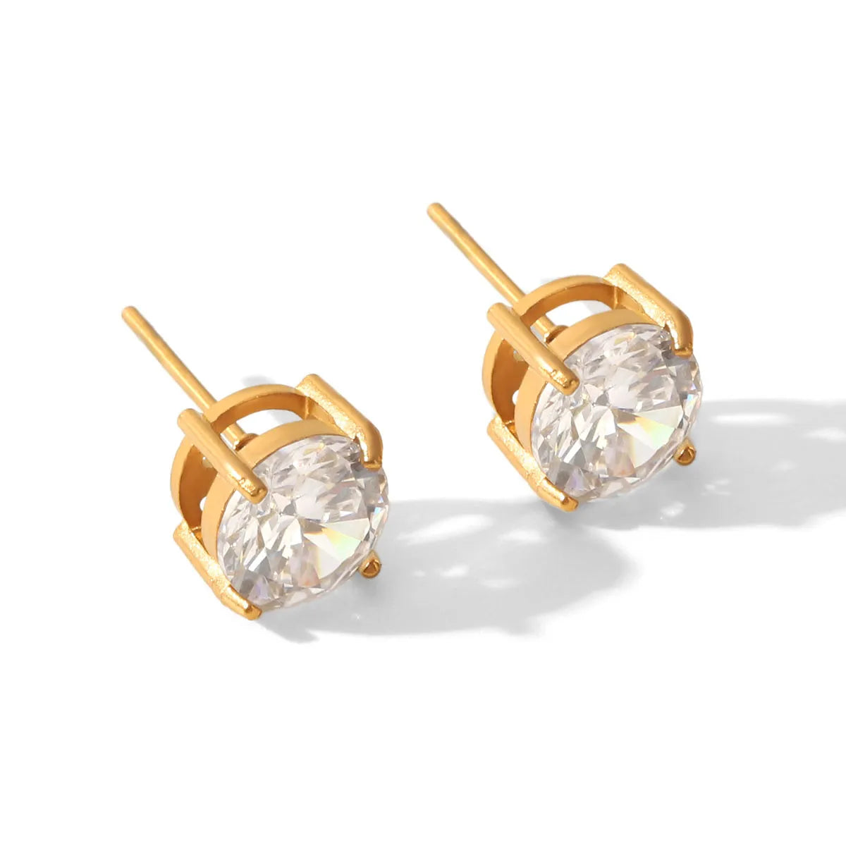 Aretes Circón Acero Inoxidable