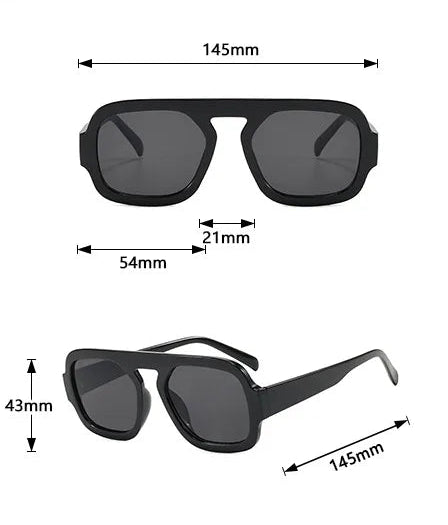Gafas Cuadradas Marco Negro
