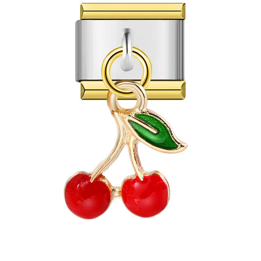 Charm Italiano Cereza Acero Inoxidable
