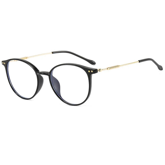 Gafas Redondas Negro Retro Ultraligeras