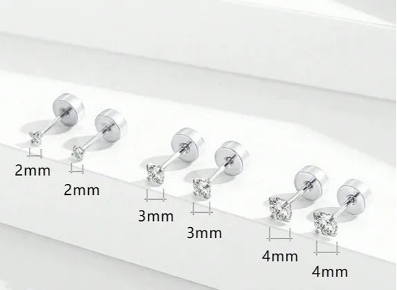 Aretes y Arracada Acero Inoxidable
