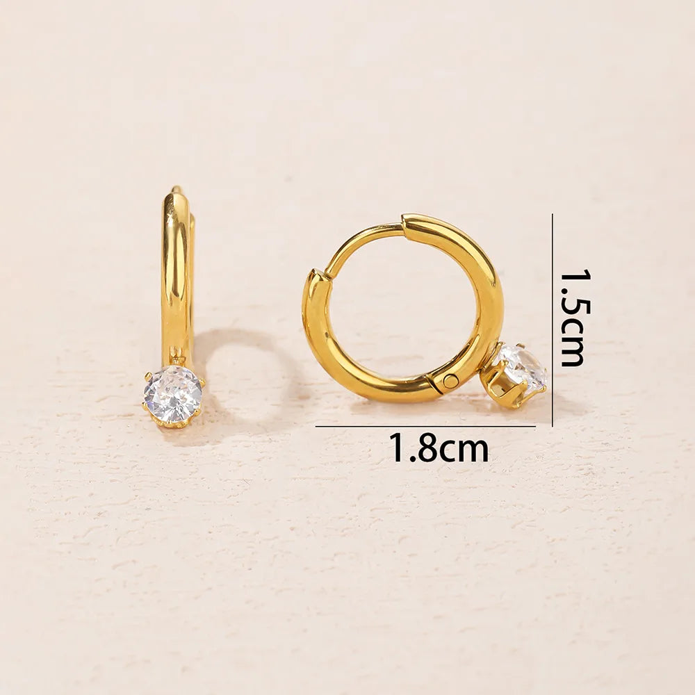 Aretes Dorados Acero Inoxidable