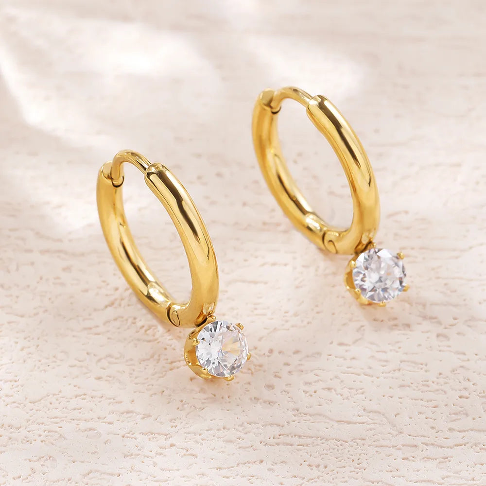Aretes Dorados Acero Inoxidable