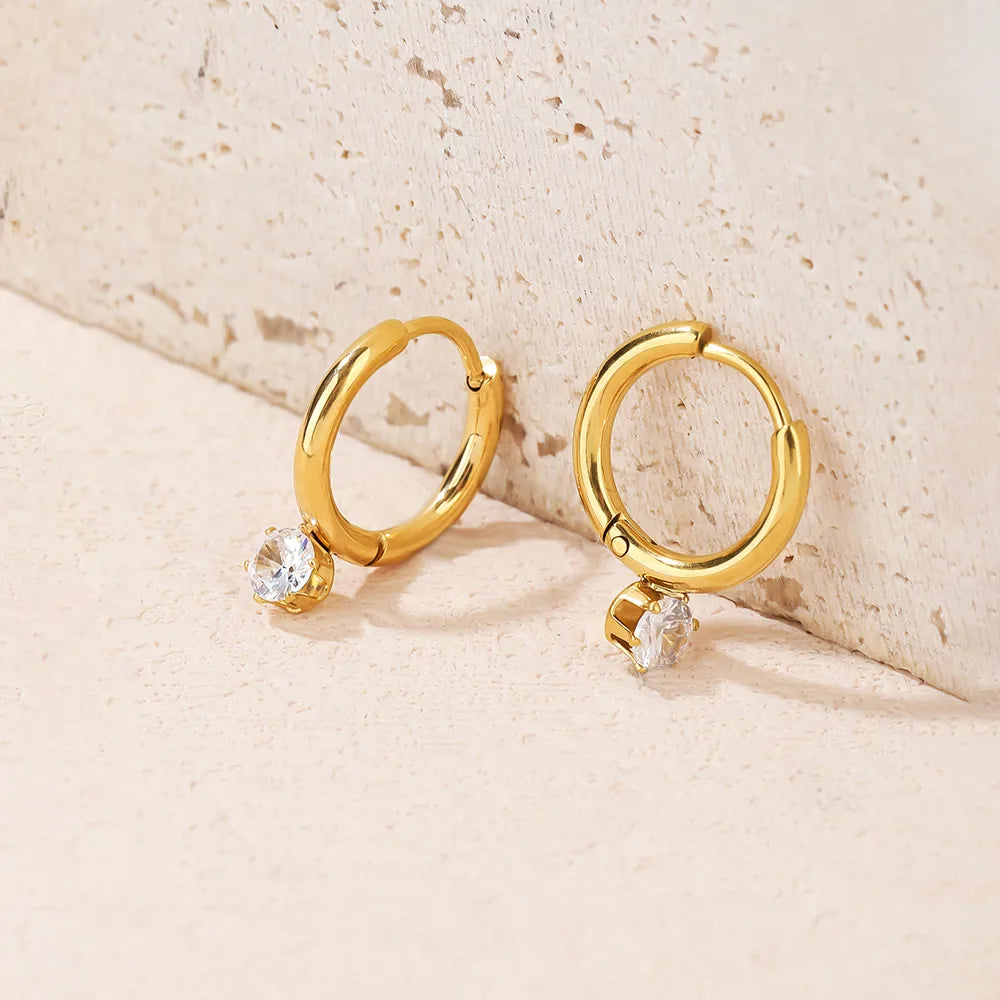 Aretes Dorados Acero Inoxidable