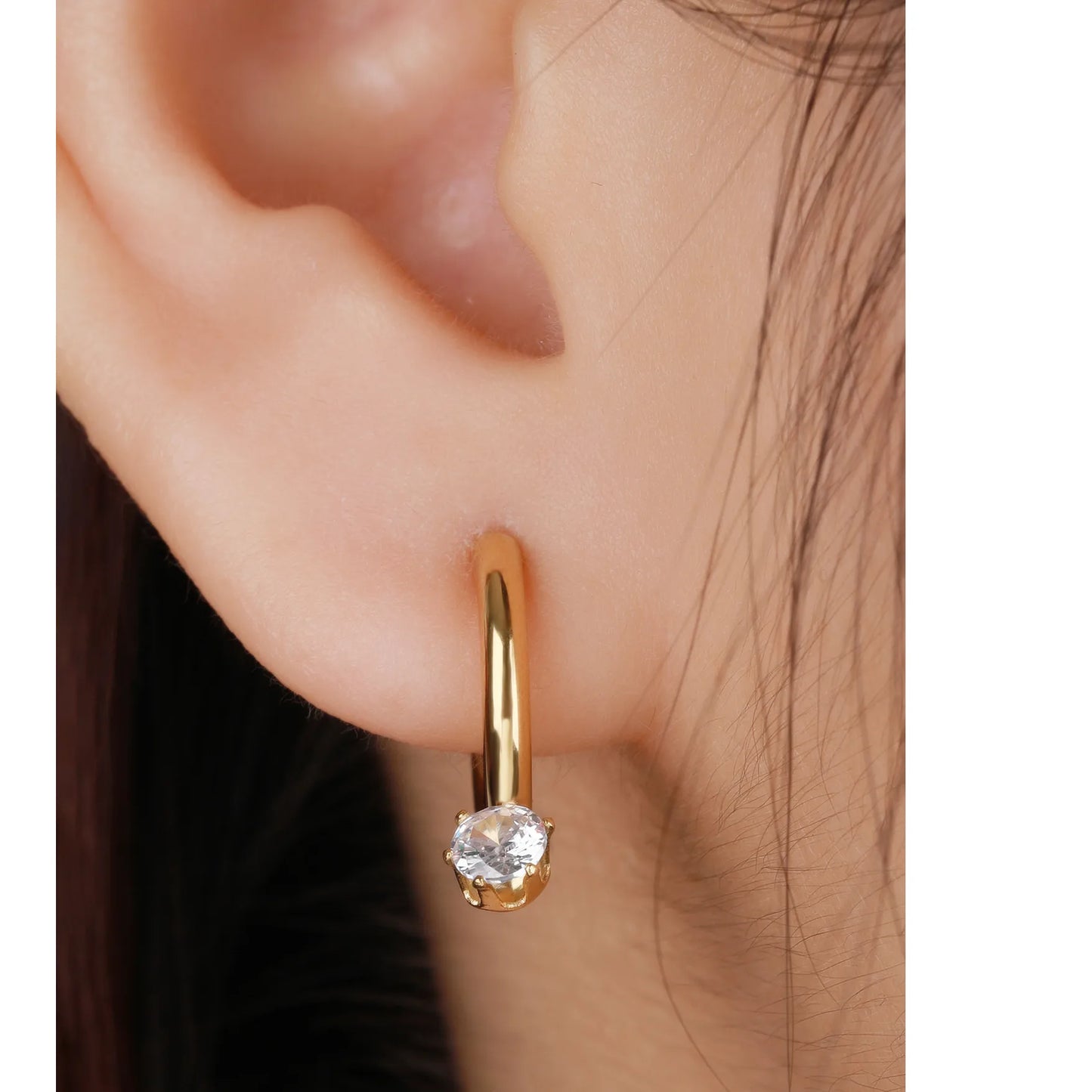 Aretes Dorados Acero Inoxidable