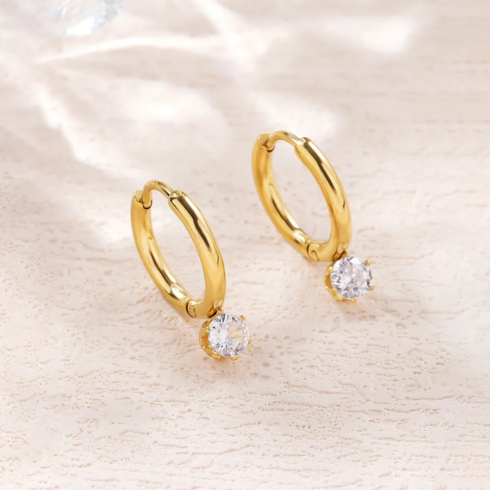 Aretes Dorados Acero Inoxidable