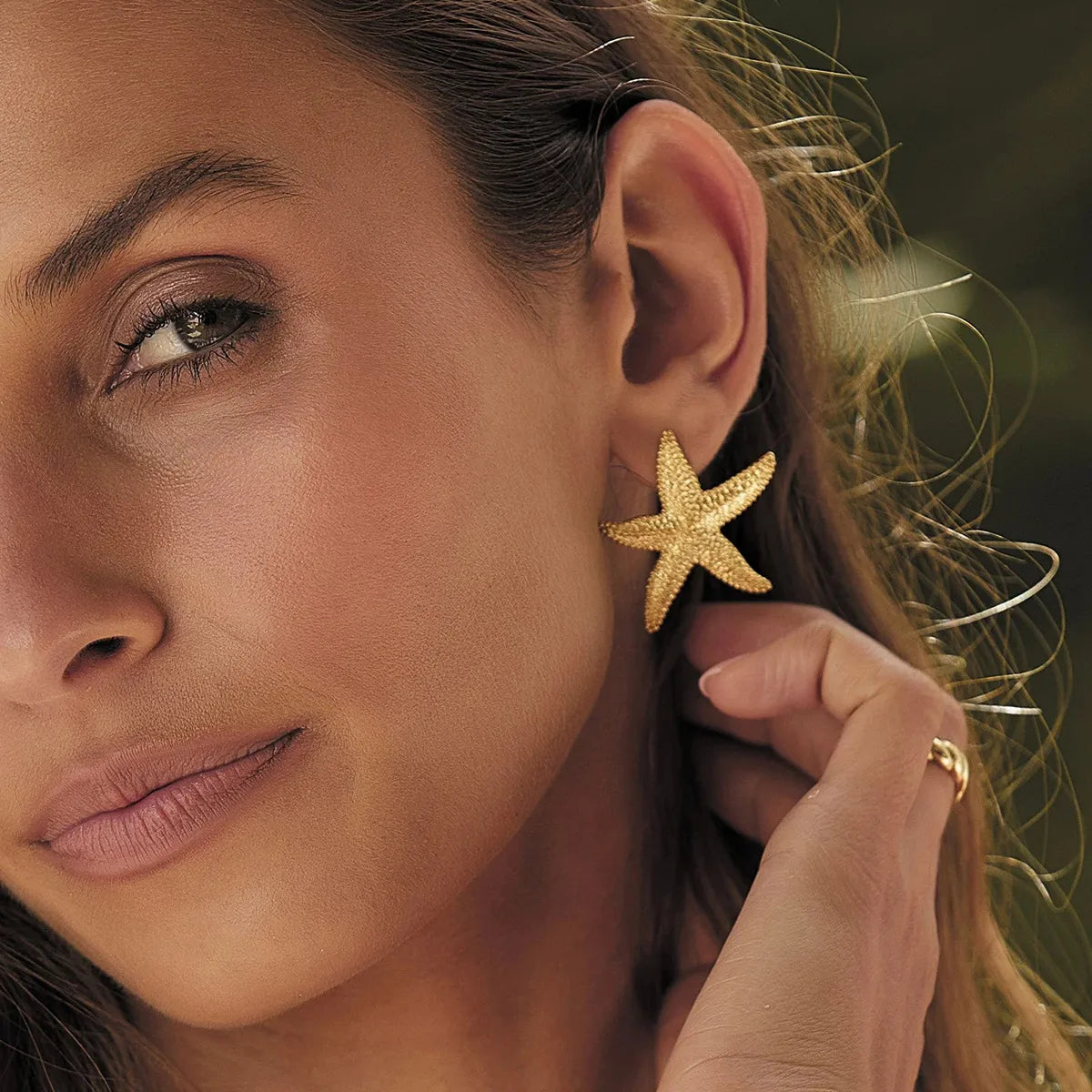 Aretes Estrella de Mar Acero Inoxidable