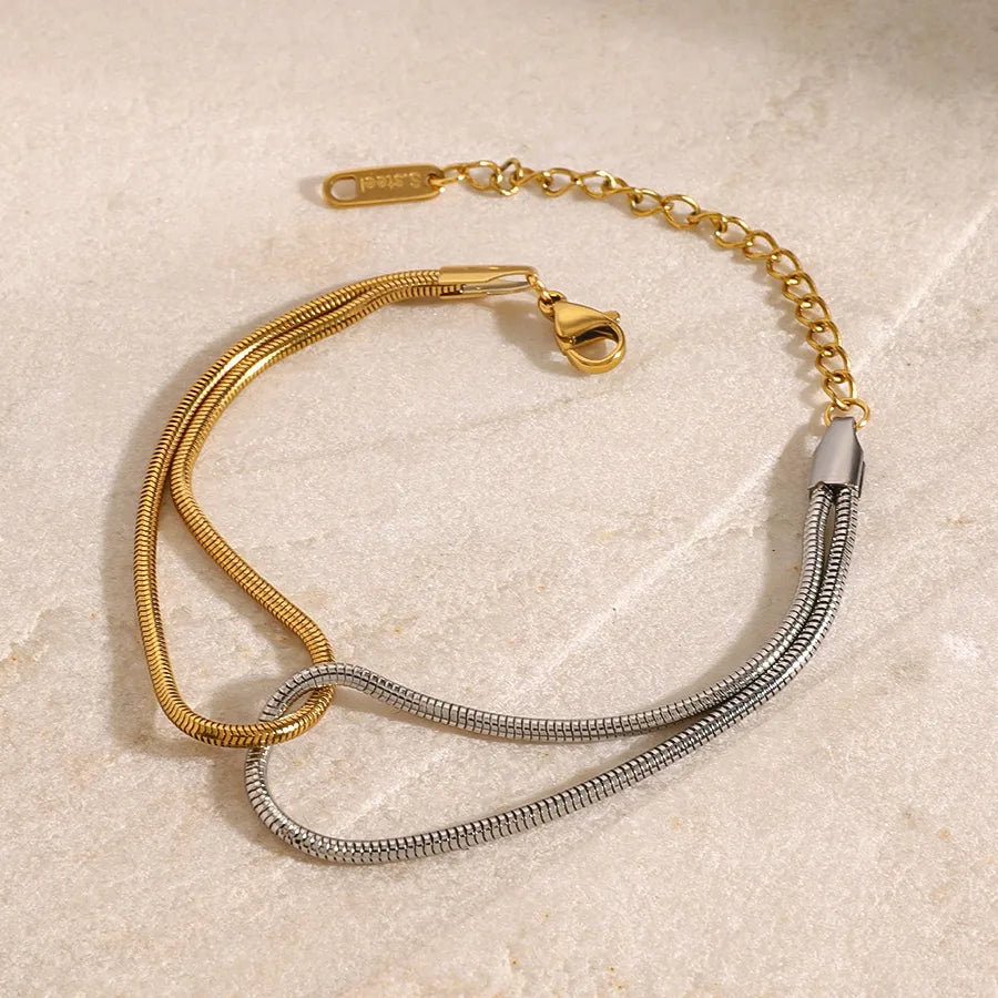 Pulsera Bicolor Acero Inoxidable